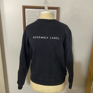 Assembly Label Black Logo Fleece Sweatshirt